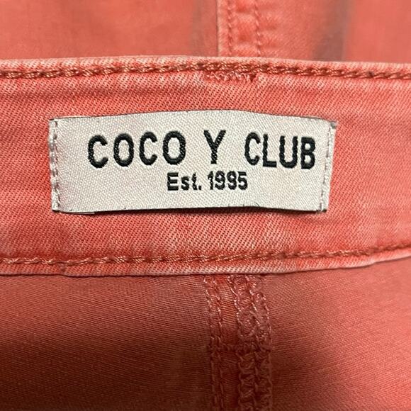 COCO Y CLUB Coral Eyelet Lace‎ Cotton Capri Pants Size 13/14 - Picture 7 of 9